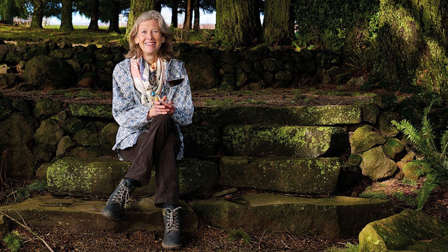 From the secluded spot on her family’s Dundee Hills property known as the Secret Garden, Véronique Drouhin looks back on four decades of accomplishment in Oregon.