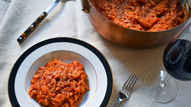 8 & $20: Creamy, One-Pot Orzotto all’Arrabbiata