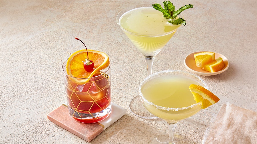 Tequila brings depth to a wide range of cocktails. Clockwise from top: Frida y Diego, Perfect Cadillac Margarita and Tequila Old Fashioned.