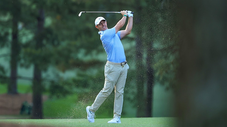 Picture more Yquem! Rory McIlroy swings big at the final round of the 2026 Masters.